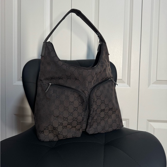 Gucci Brown GG Hobo shoulder Bag - Picture 1 of 10